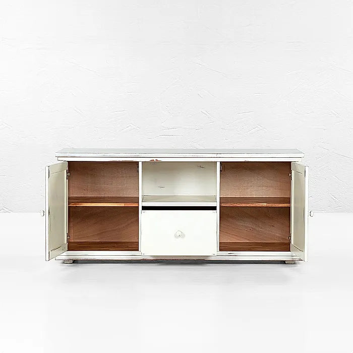 London Wooden TV Unit White