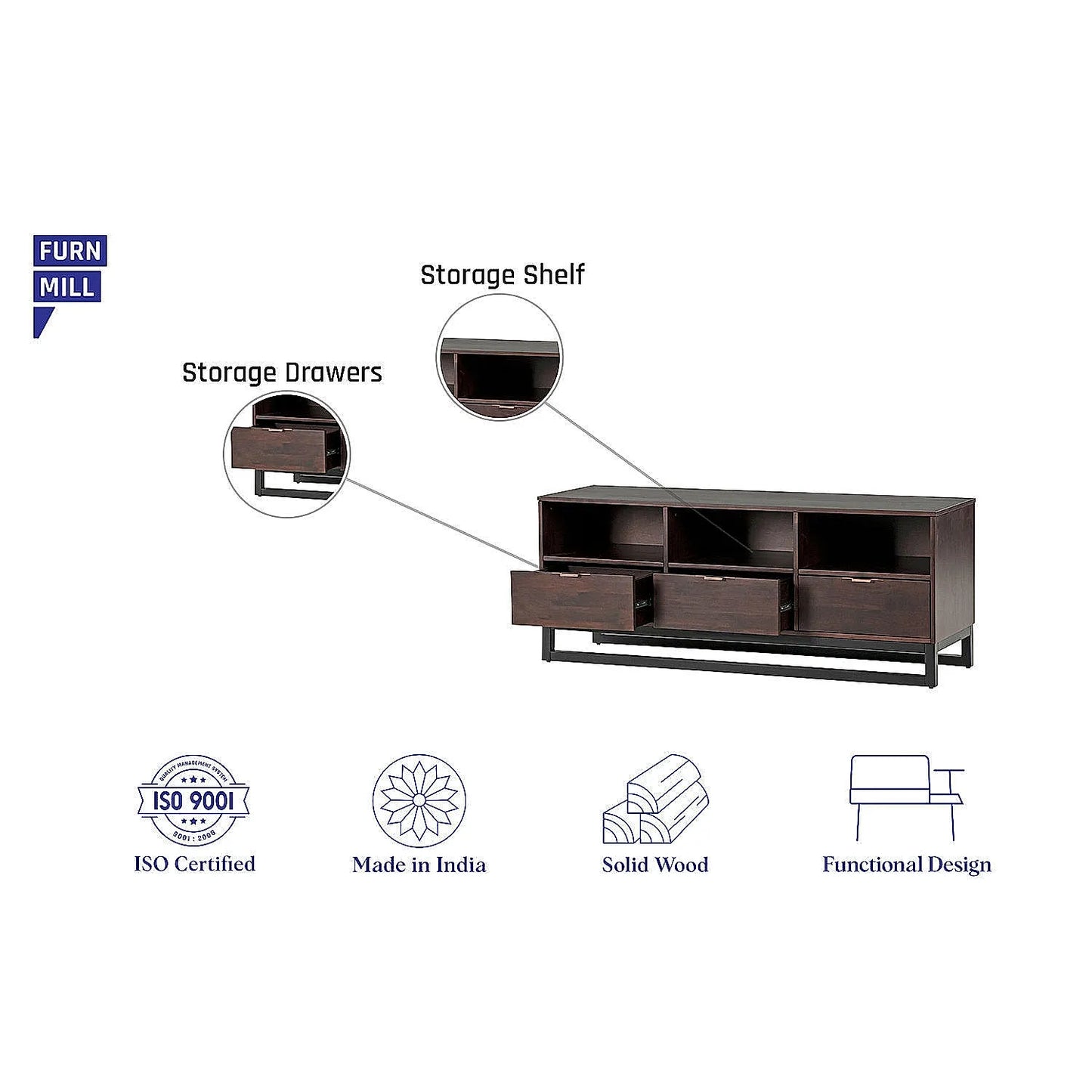 Irish Wooden TV Unit