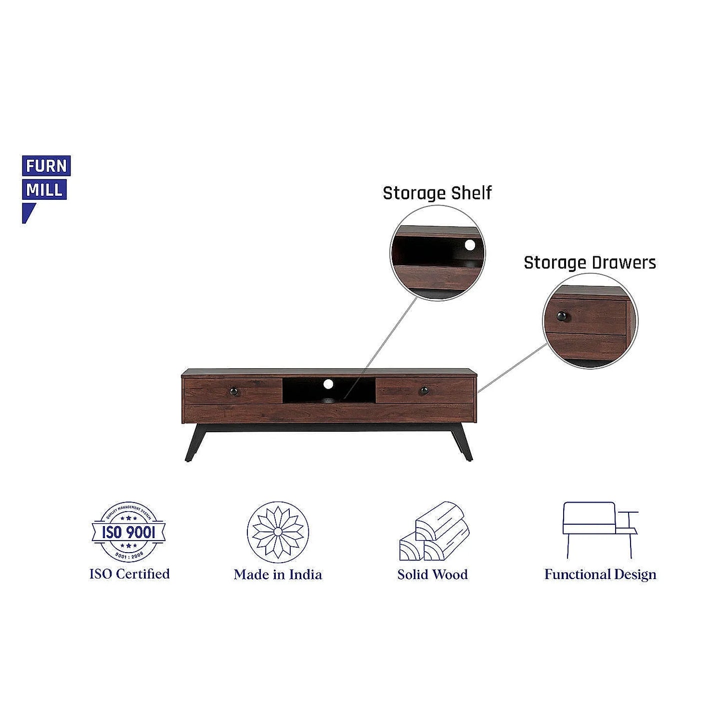 Munich Wooden TV Unit