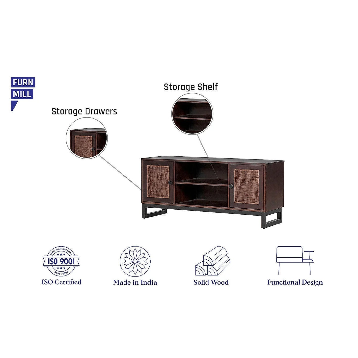 Liverpool Wooden TV Unit