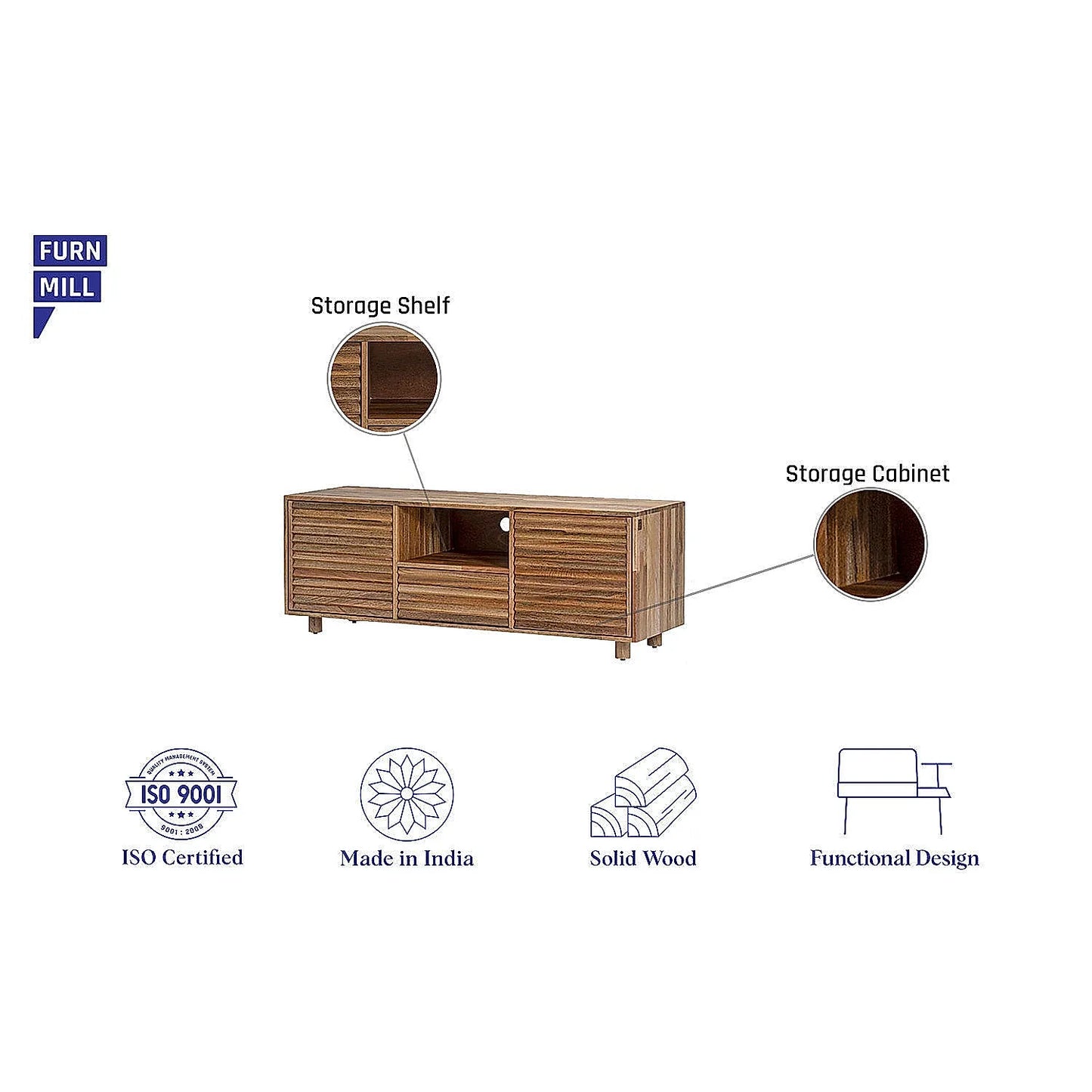 Uno Wooden TV Unit