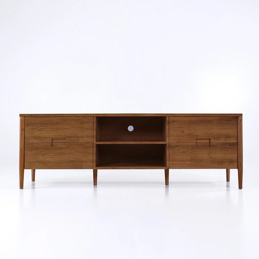 Hutch Wooden TV Unit (Natural Finish)