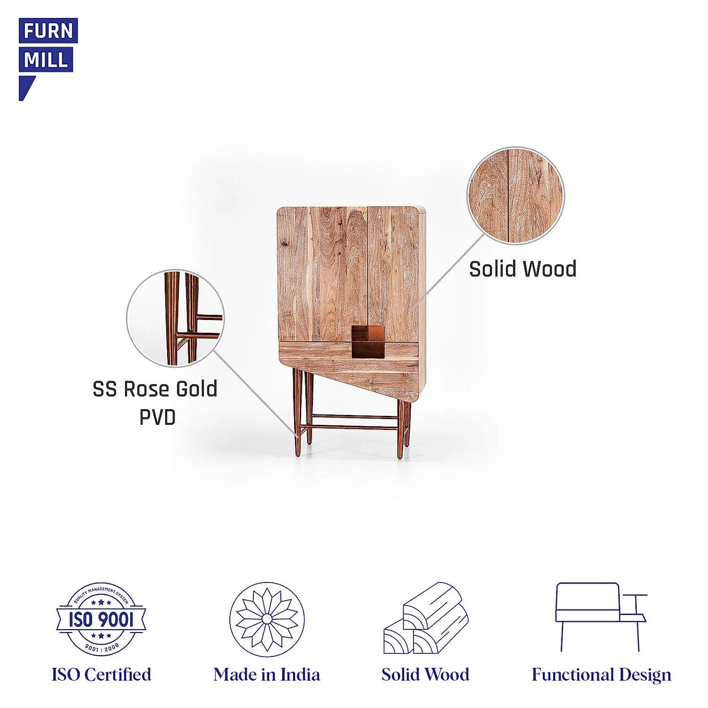 Edin Wooden Bar Unit