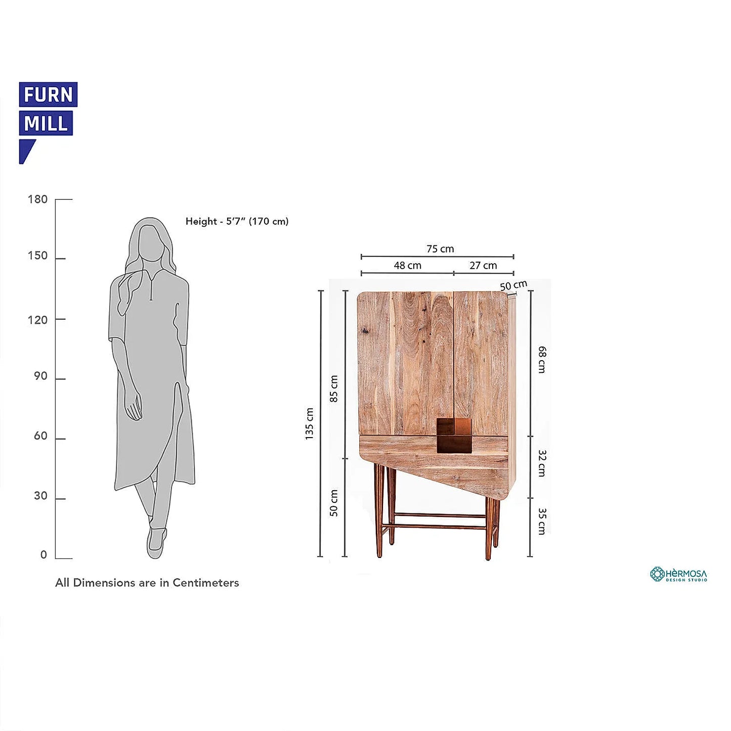 Edin Wooden Bar Unit