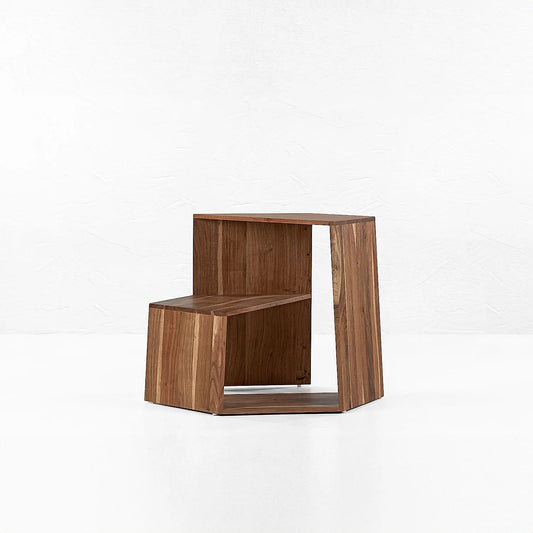 Hexagon Wooden End Table
