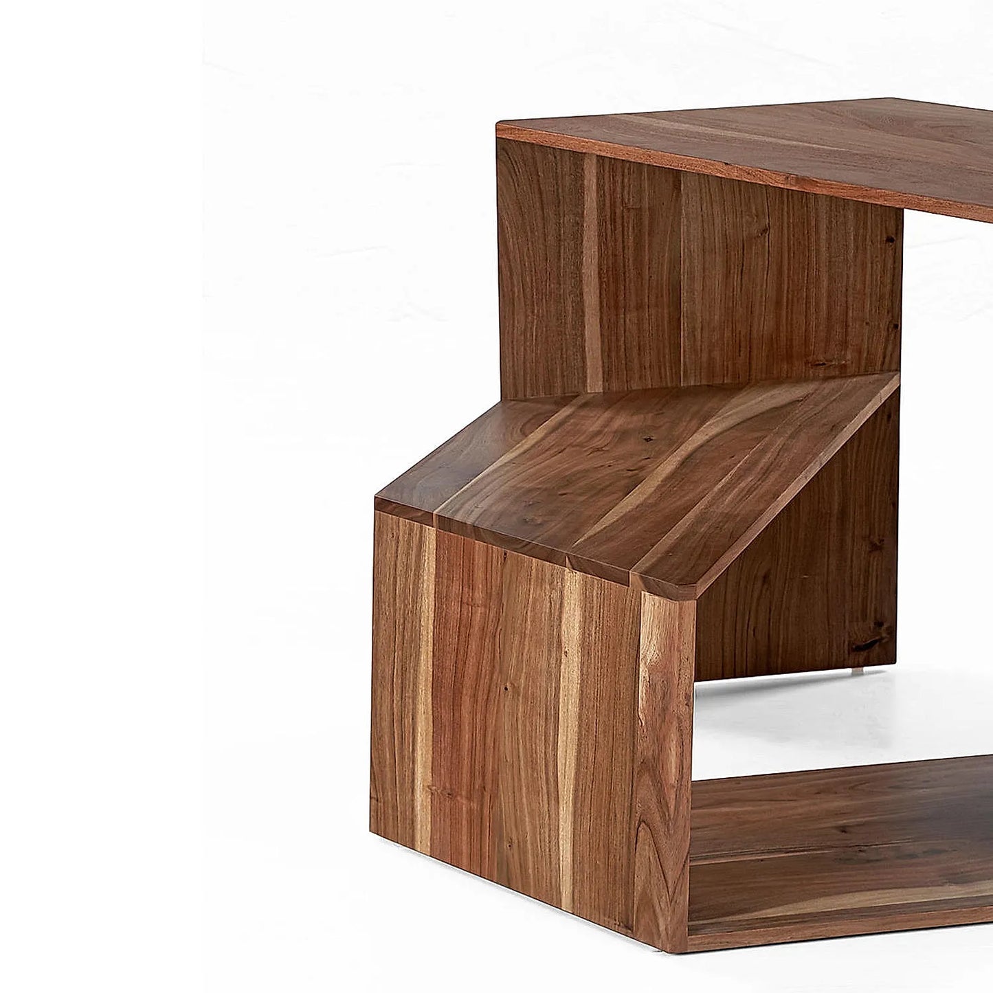 Hexagon Wooden End Table