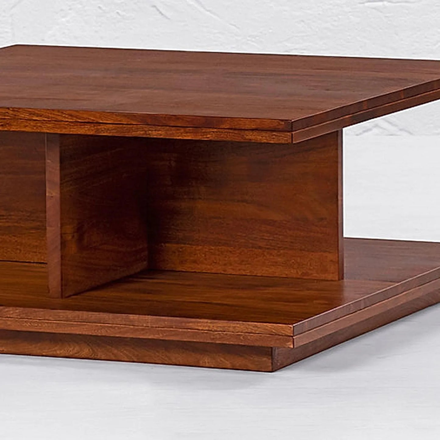 California Wooden Center Table in Teak Finish