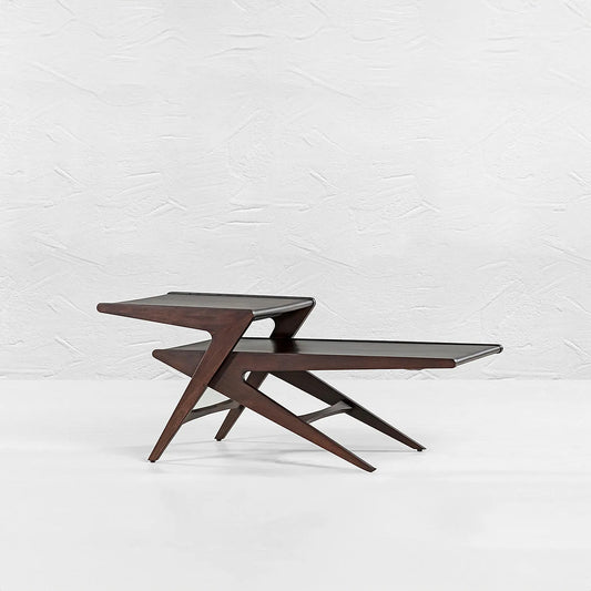 Rocket Wooden Center Table in Dark Walnut Finish