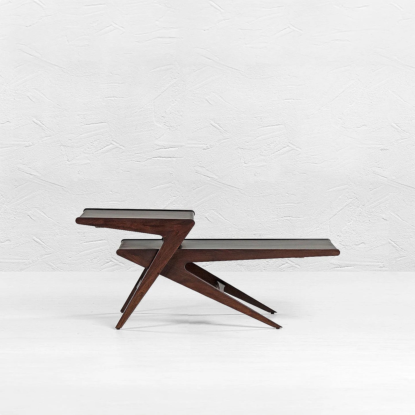 Rocket Wooden Center Table in Dark Walnut Finish