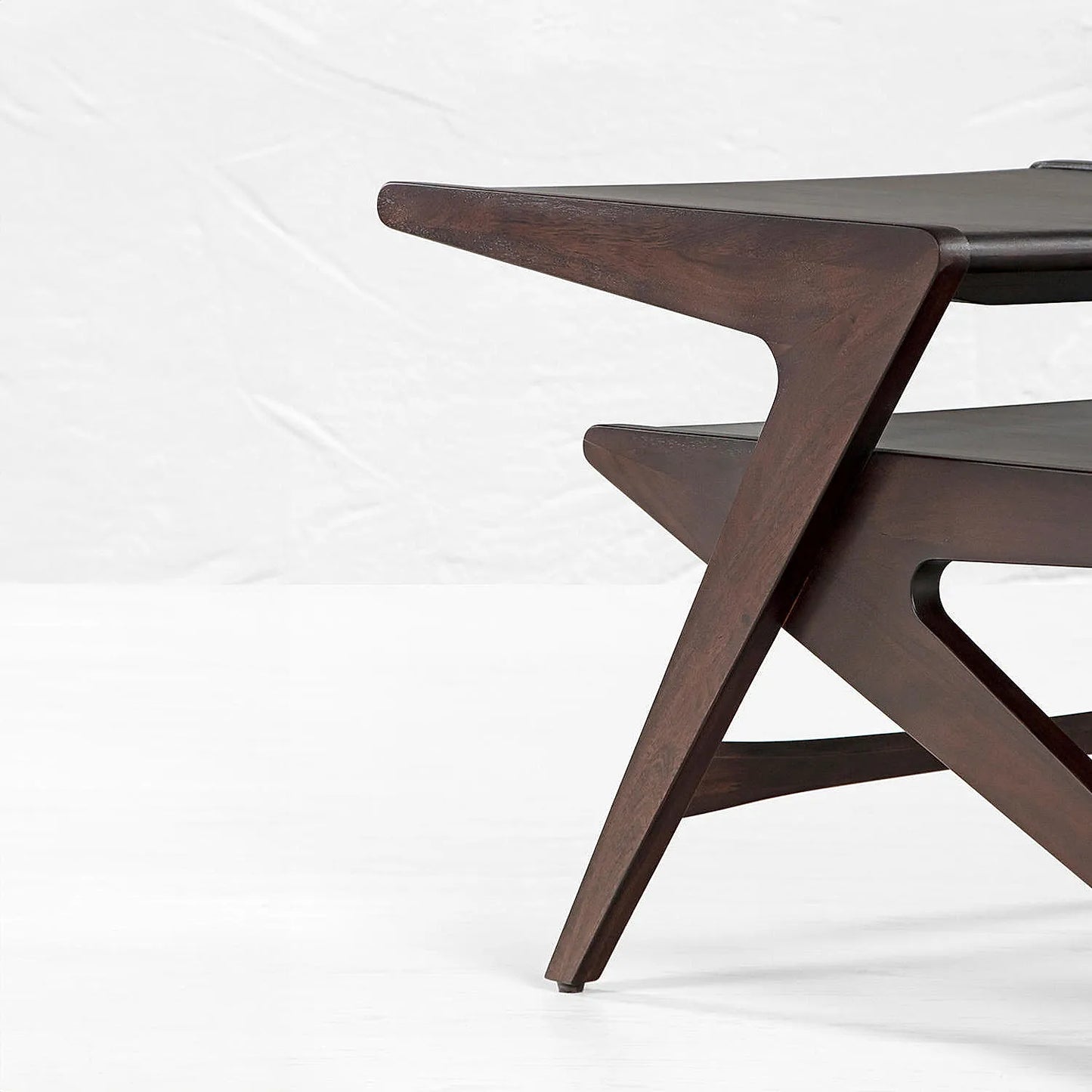 Rocket Wooden Center Table in Dark Walnut Finish
