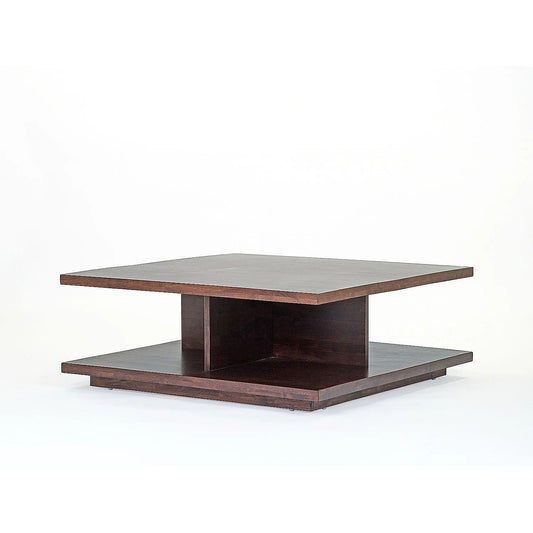 California Wooden Center Table in Dark Walnut Finish
