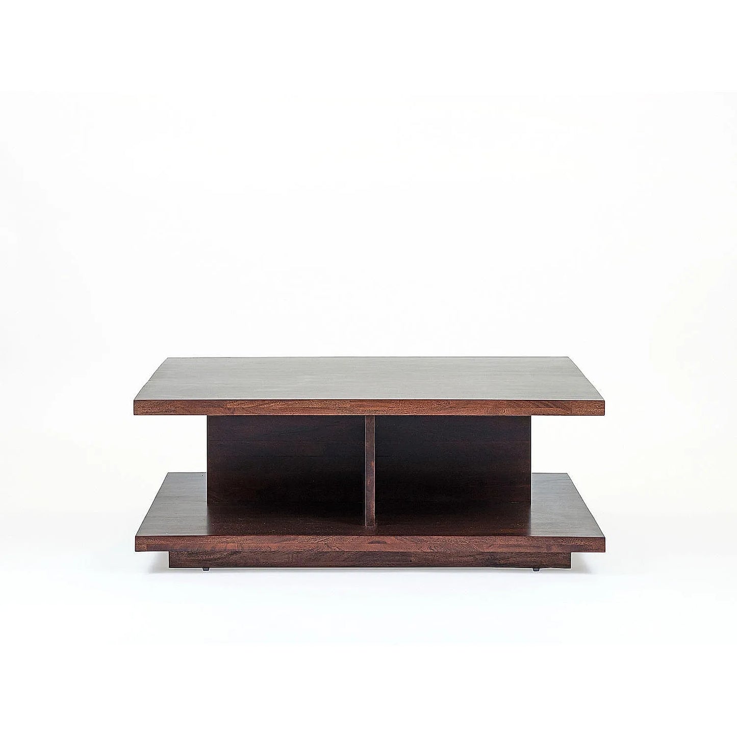California Wooden Center Table in Dark Walnut Finish
