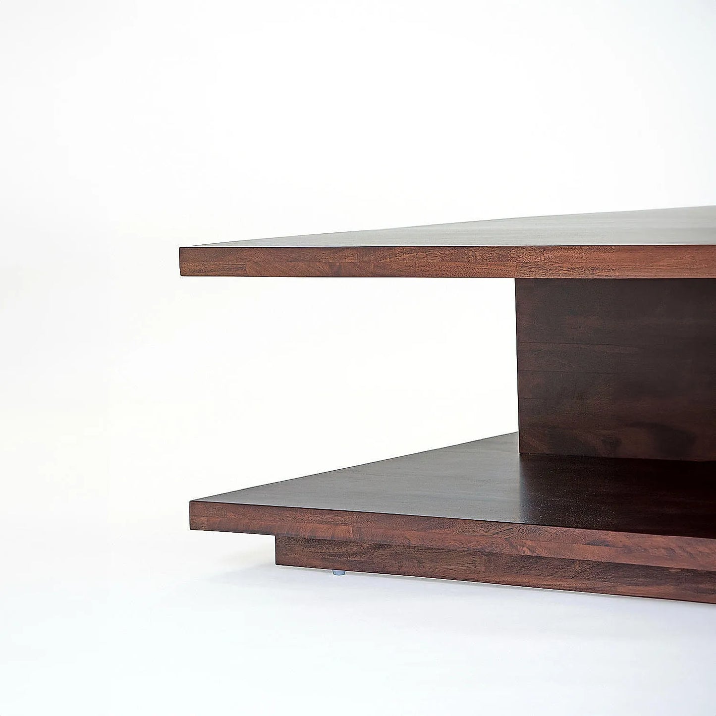 California Wooden Center Table in Dark Walnut Finish