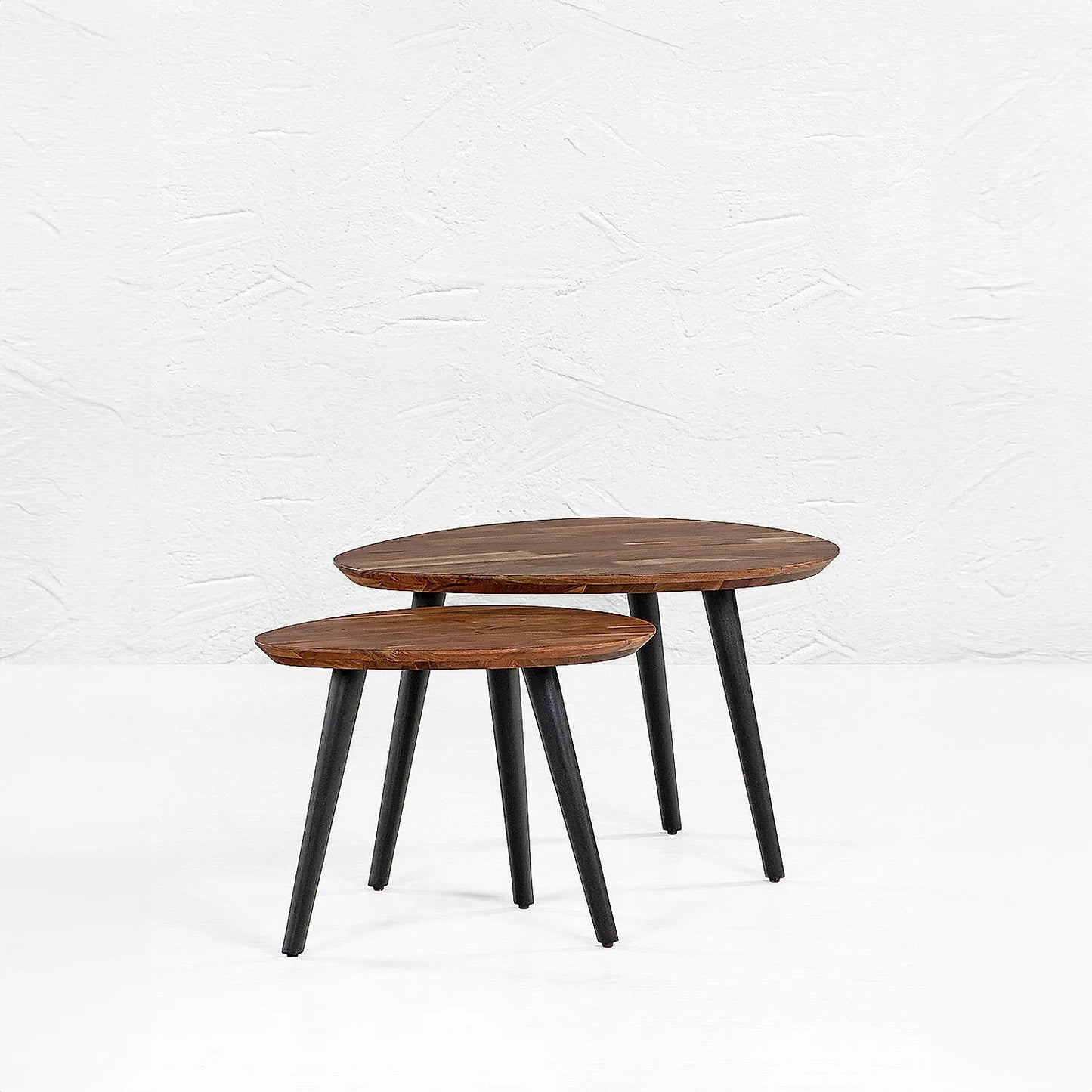 Ovees & Oveem Wooden Nesting Table (Natural Finish)
