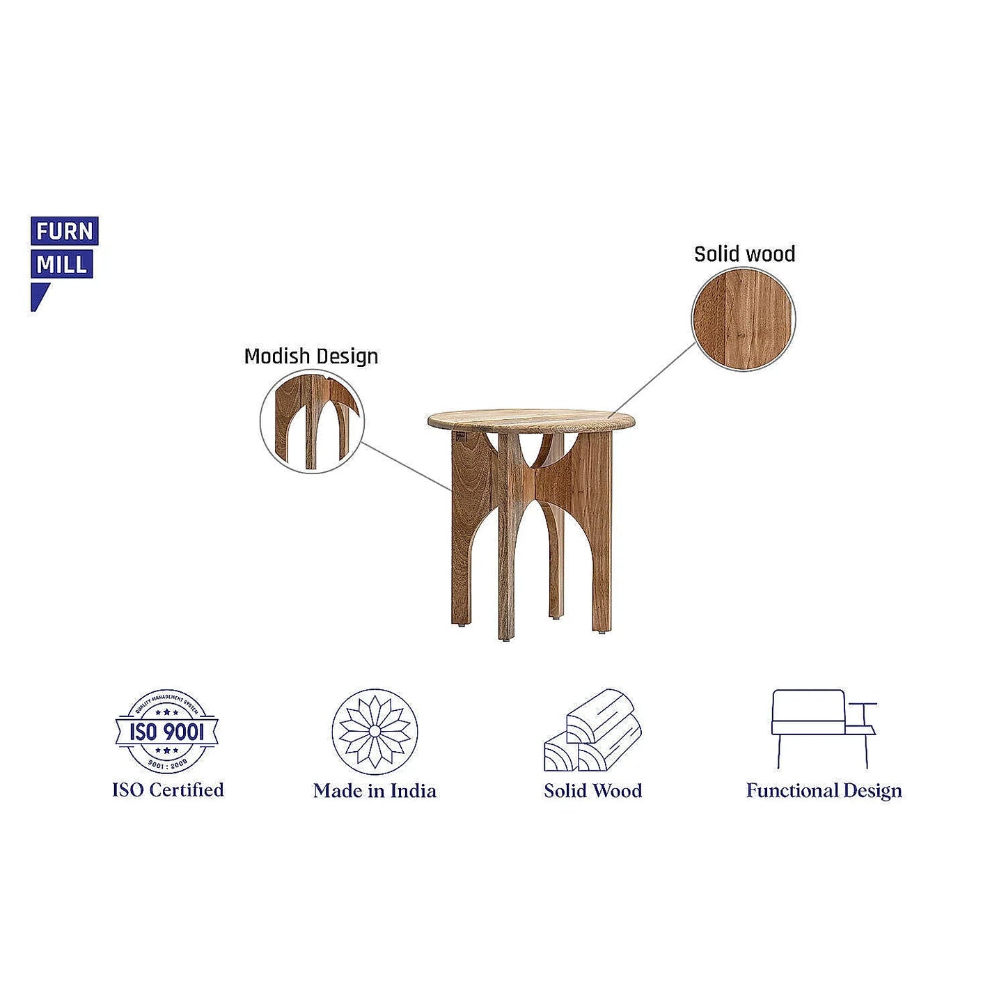 Paris Wooden End Table