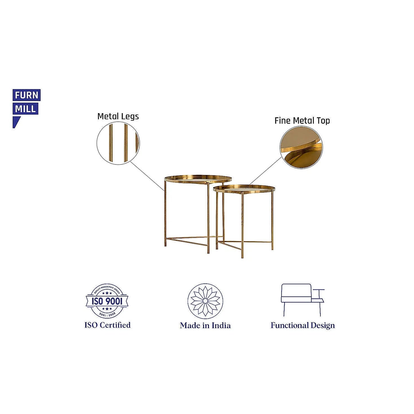 Noah Metal Nesting Table