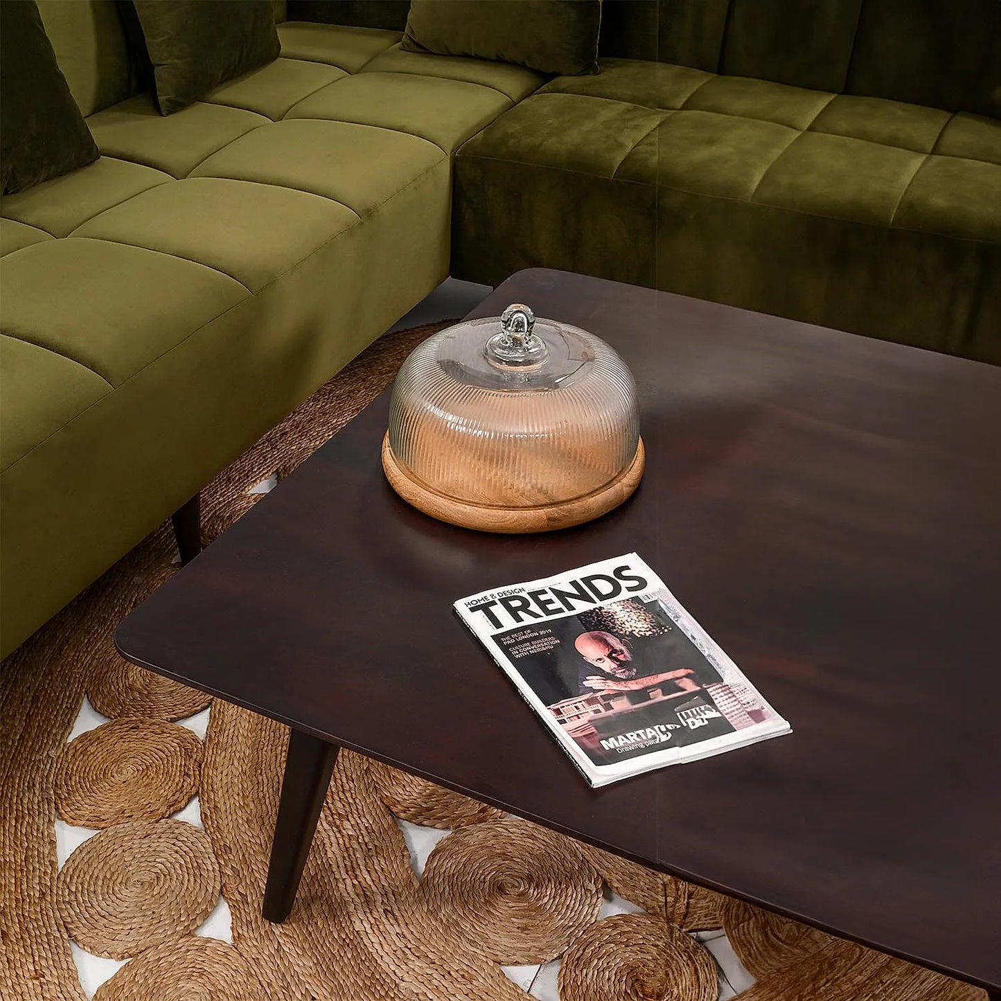 Nevada Wooden Center Table (Dark Walnut Finish)