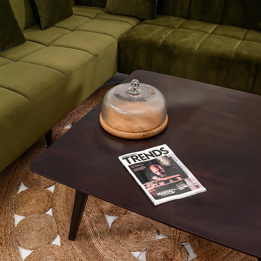 Nevada Wooden Center Table (Dark Walnut Finish)