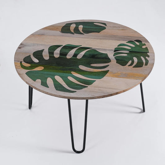 Epoxy Wooden Coffee Table in Natural Finish