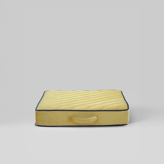 Amber Velvet Floor Cushion (Velvet ,Yellow)