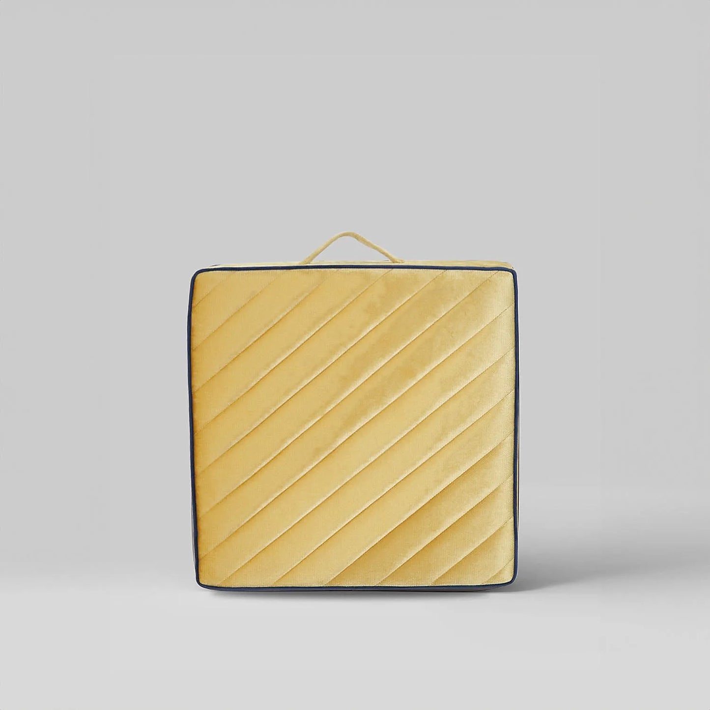 Amber Velvet Floor Cushion (Velvet ,Yellow)