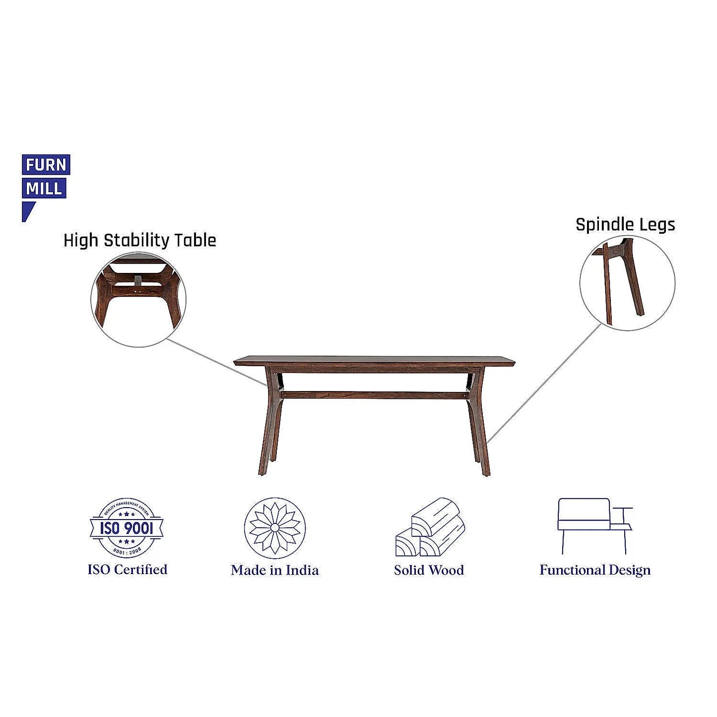 Hamburg Wooden Dining Table