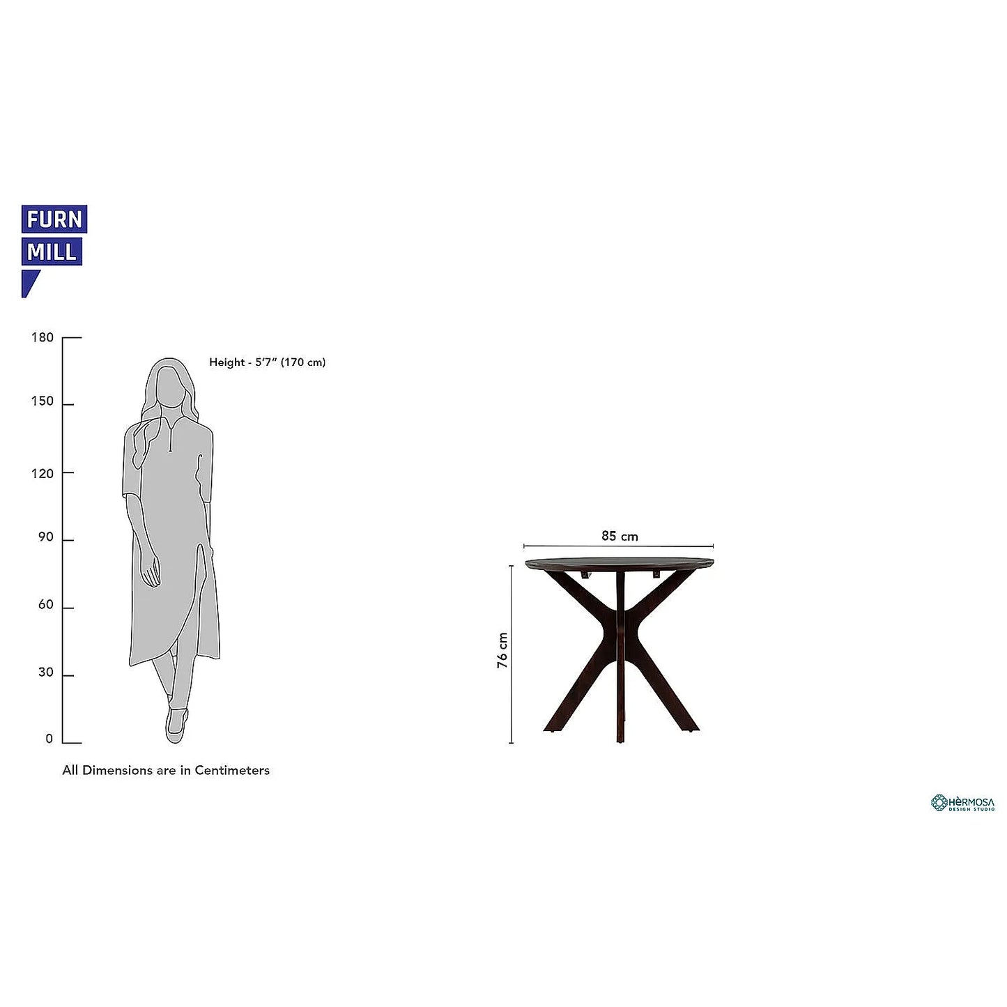 X Wooden Coffee Table (Dark Walnut)