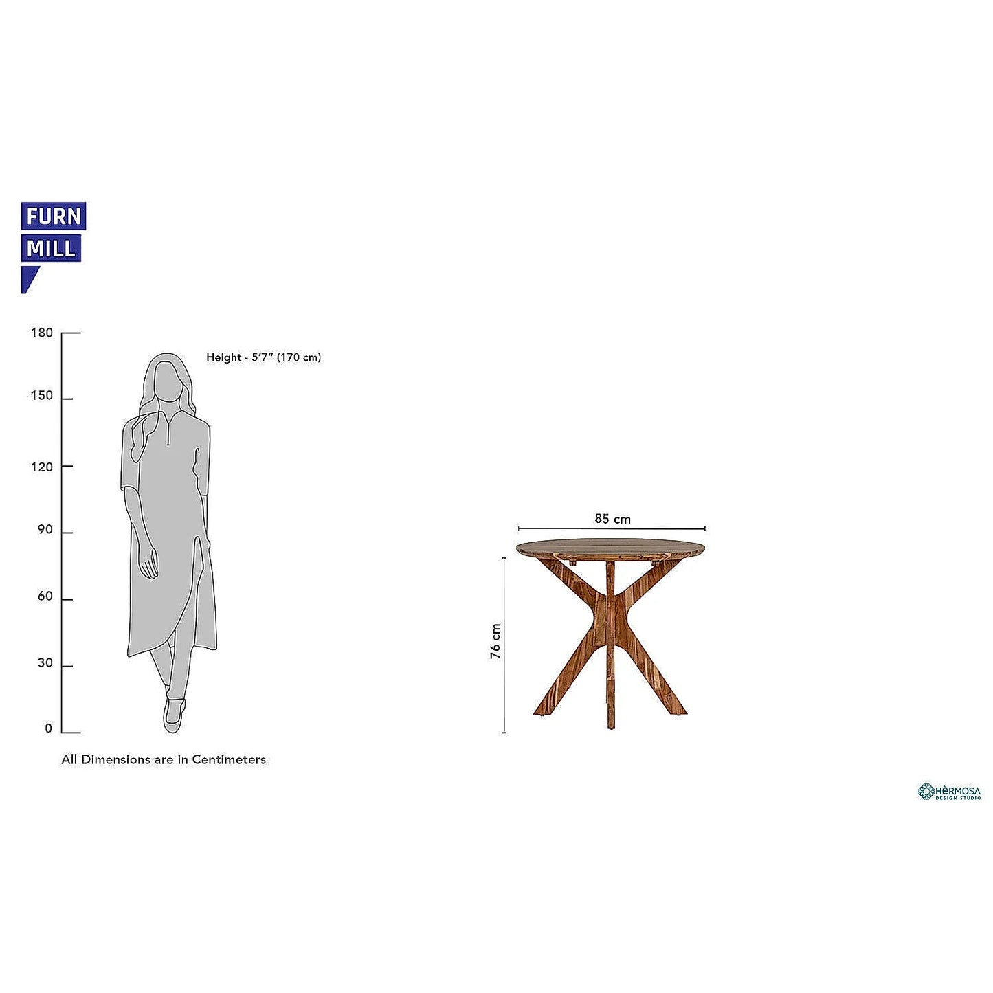 X Wooden Coffee Table in Natural Finish