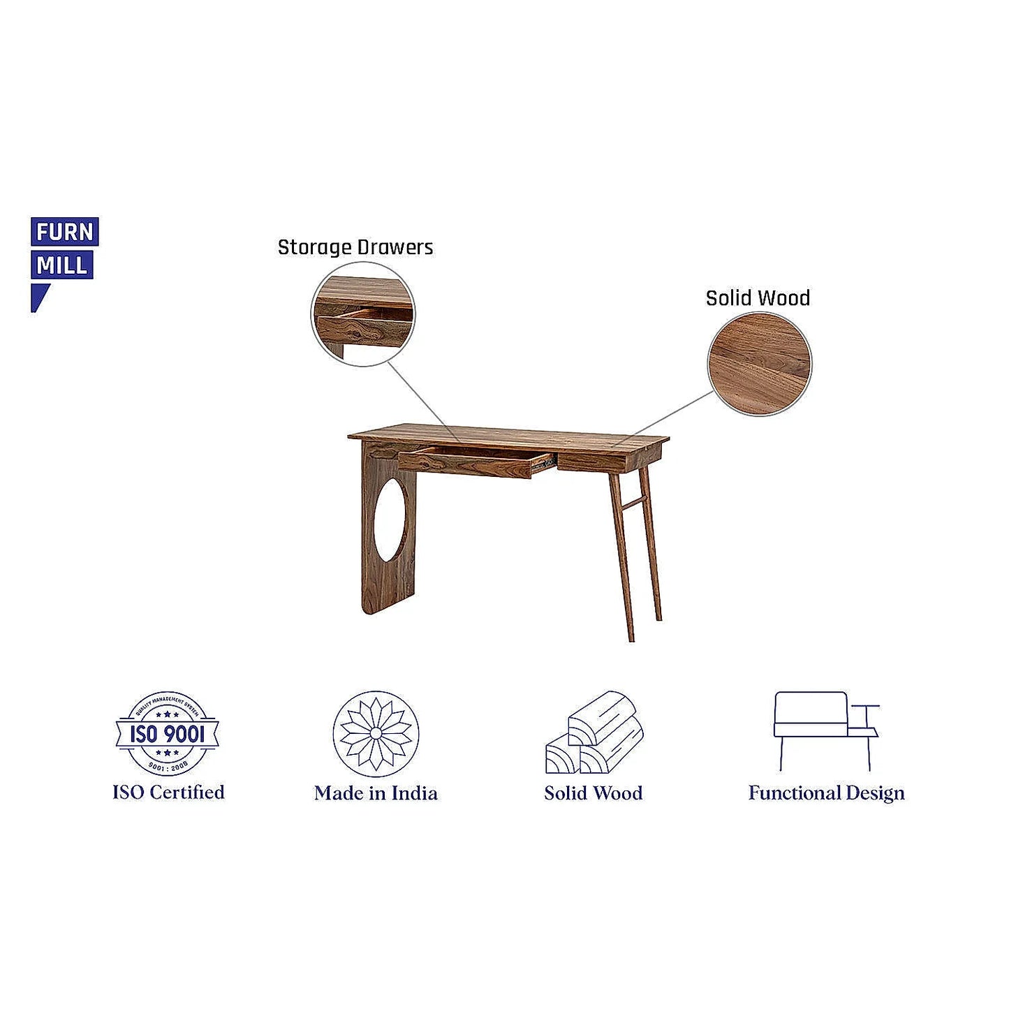 Muse Wooden Study Table
