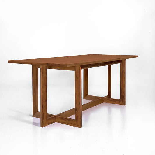 Oberon Wooden 6 Seater Dining Table (Natural Finish)