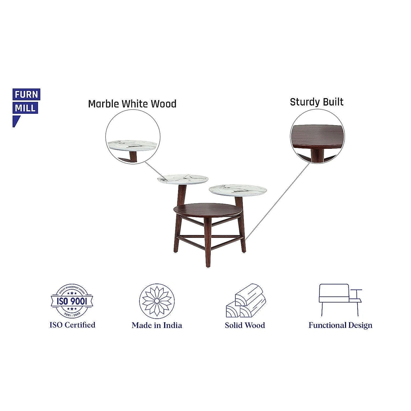 Trinity Wooden End Table