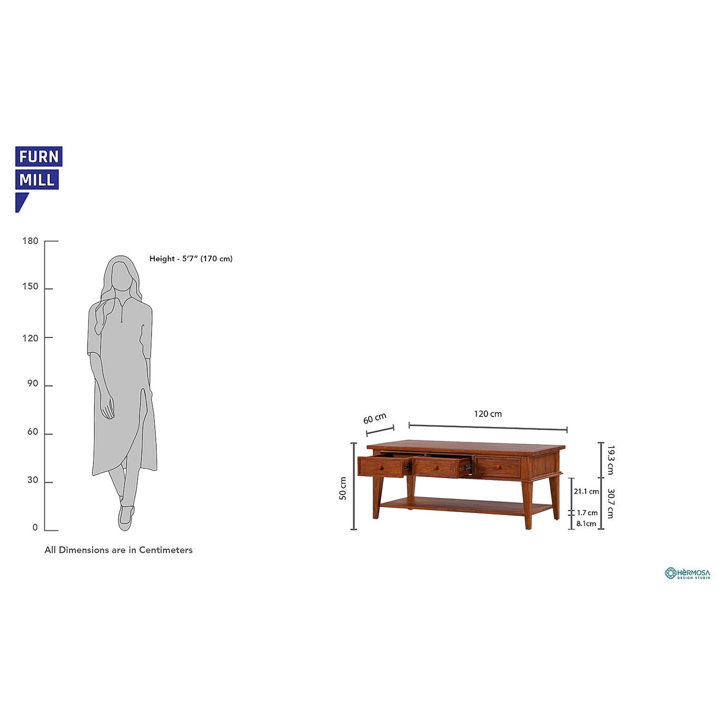 Jasmine Wooden Center Table