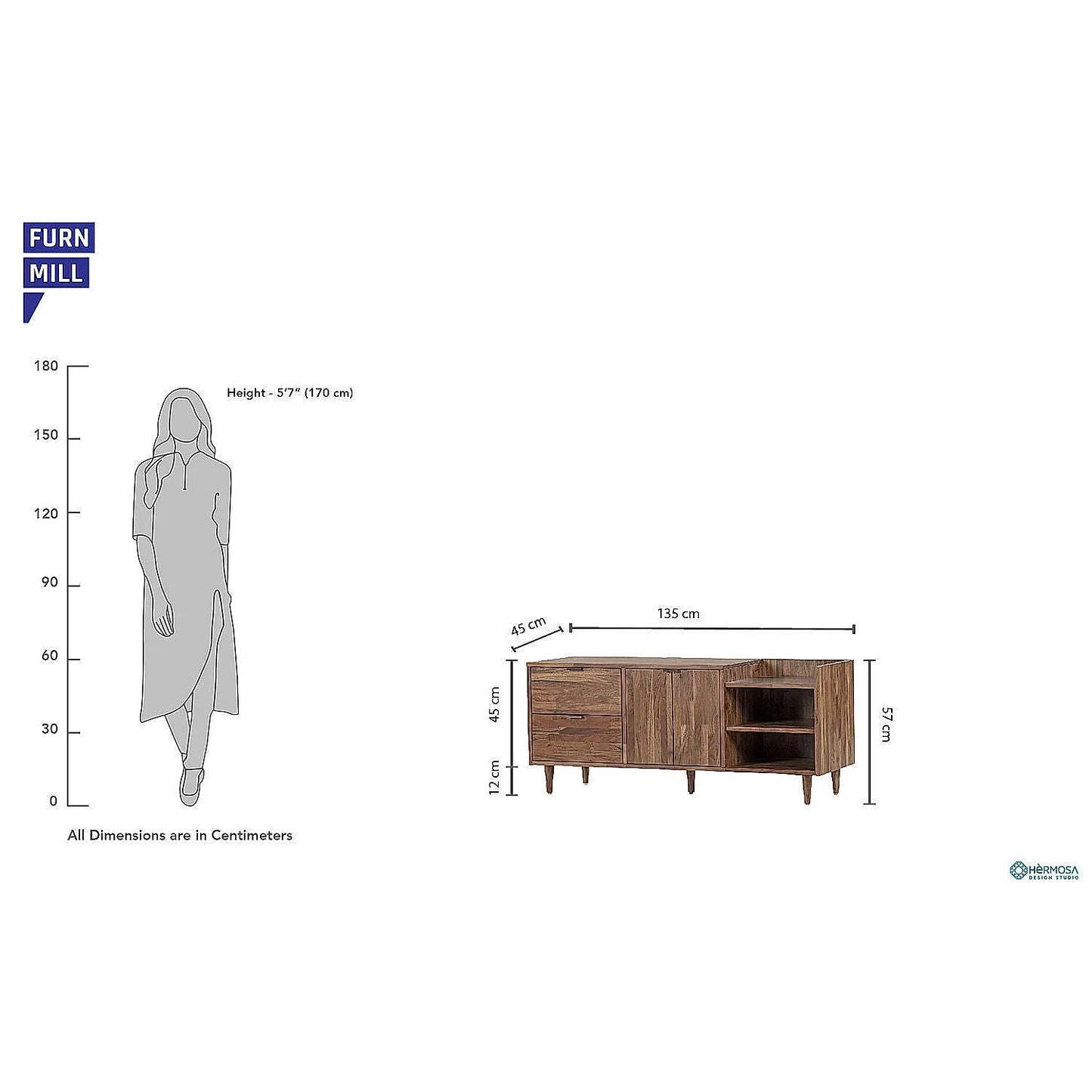 Nile Wooden TV Unit