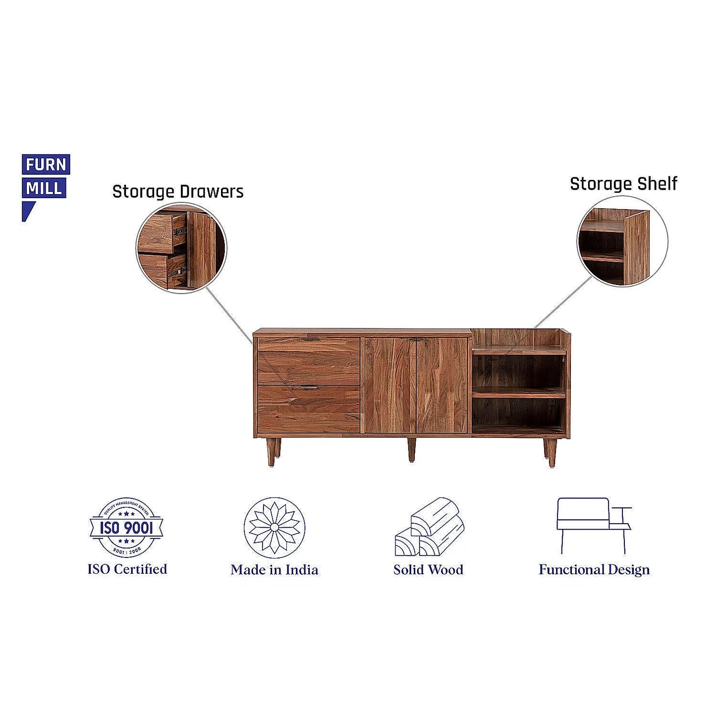 Nile Wooden TV Unit