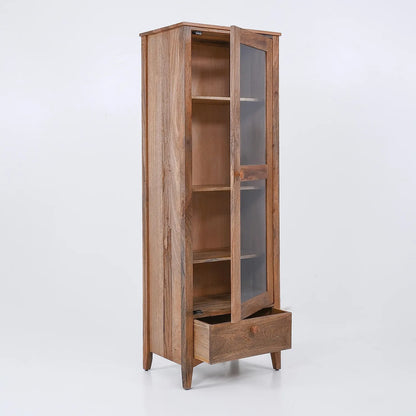 Brooks Wooden Tall Cabinet in Natural Finish