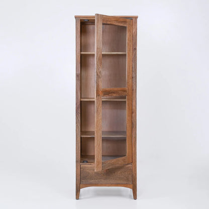 Brooks Wooden Tall Cabinet in Natural Finish
