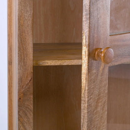 Brooks Wooden Tall Cabinet in Natural Finish