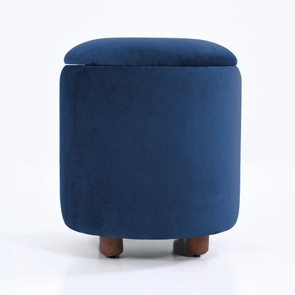 Luxor Storage Ottoman in Blue Color