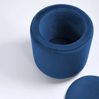 Luxor Storage Ottoman in Blue Color
