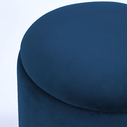 Luxor Storage Ottoman in Blue Color