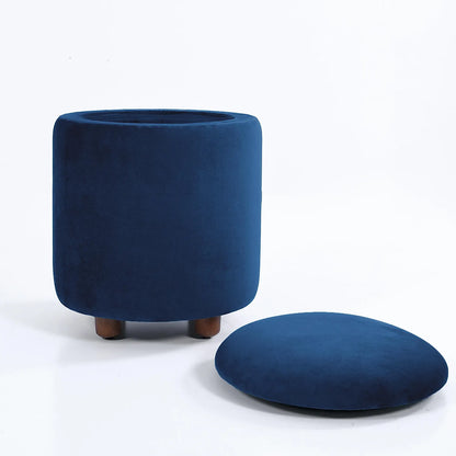 Luxor Storage Ottoman in Blue Color