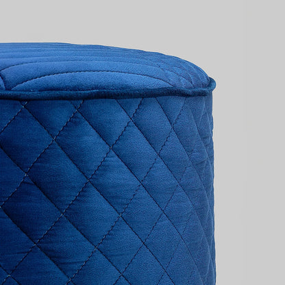 Mable Ottoman (Velvet, Blue)
