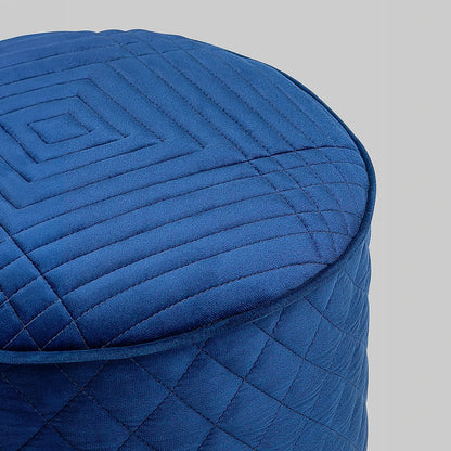 Mable Ottoman (Velvet, Blue)